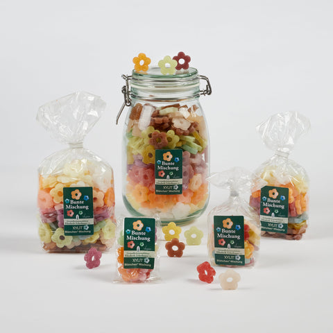 Xylit Bonbons und Blümchen Mischungen