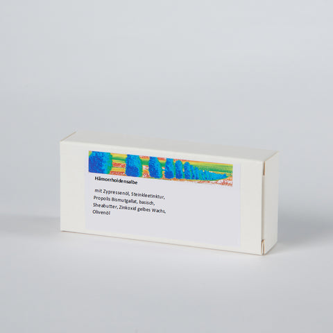 Produktbild mit einer Schachtel - Packung Hämorrhoidensalbe