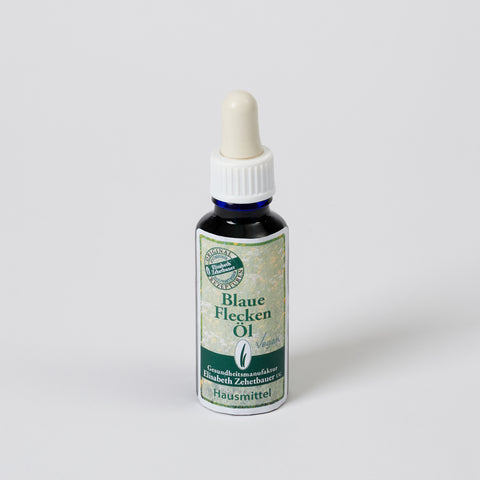 Eine Pipetten-Flasche mit Blaue-Flecken Öl, Produktbild