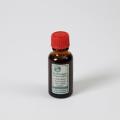 Eine Flasche Katherogast mit rotem Schraubverschluss, Hausmittel, Produktbild