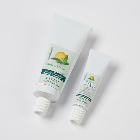 Xyligel Minze-Zitrone Geschmack in großer und mitllerer Tube, Produktbild