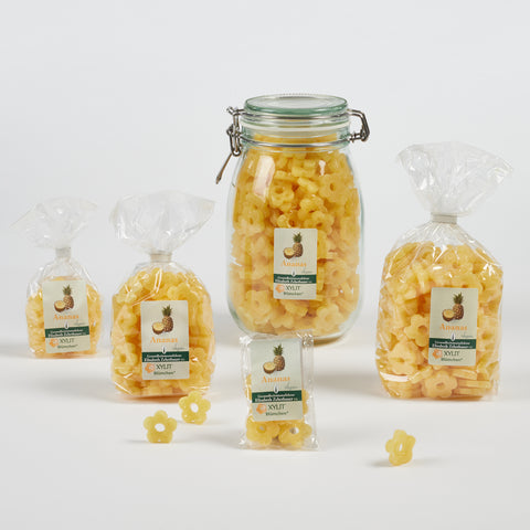 XYLIT-BLÜMCHEN Ananas Geschmack in verschiedenen Verpackungsgrößen, Produktbild 