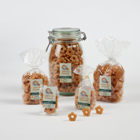 XYLIT-BLÜMCHEN Cappucino-Karamell Geschmack in verschiedenen Verpackungsgrößen, Produktbild 