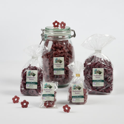 XYLIT-BLÜMCHEN Holunderbeere in verschiedenen Verpackungsgrößen, Produktbild 