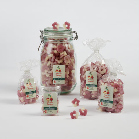 XYLIT-BLÜMCHEN Kirsche-Banane Geschmack in verschiedenen Verpackungsgrößen, Produktbild 