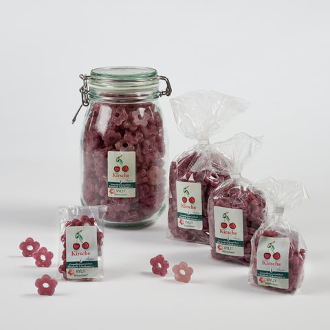 XYLIT-BLÜMCHEN Kirsche Geschmack in verschiedenen Verpackungsgrößen, Produktbild 
