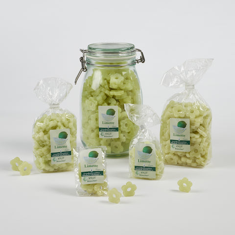 XYLIT-BLÜMCHEN Limette Geschmack in verschiedenen Verpackungsgrößen, Produktbild 