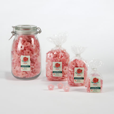 XYLIT-BLÜMCHEN Rose Geschmack in verschiedenen Verpackungsgrößen, Produktbild 
