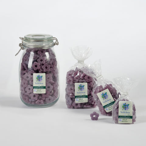 XYLIT-BLÜMCHEN Veilchen Geschmack in verschiedenen Verpackungsgrößen, Produktbild 