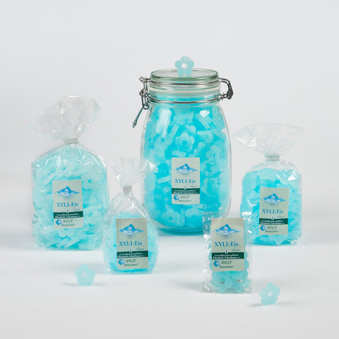 XYLIT-BLUEMCHEN Xyli-Eis -Gletschereisbonbon Geschmack in verschiedenen Verpackungsgrößen, Produktbild 